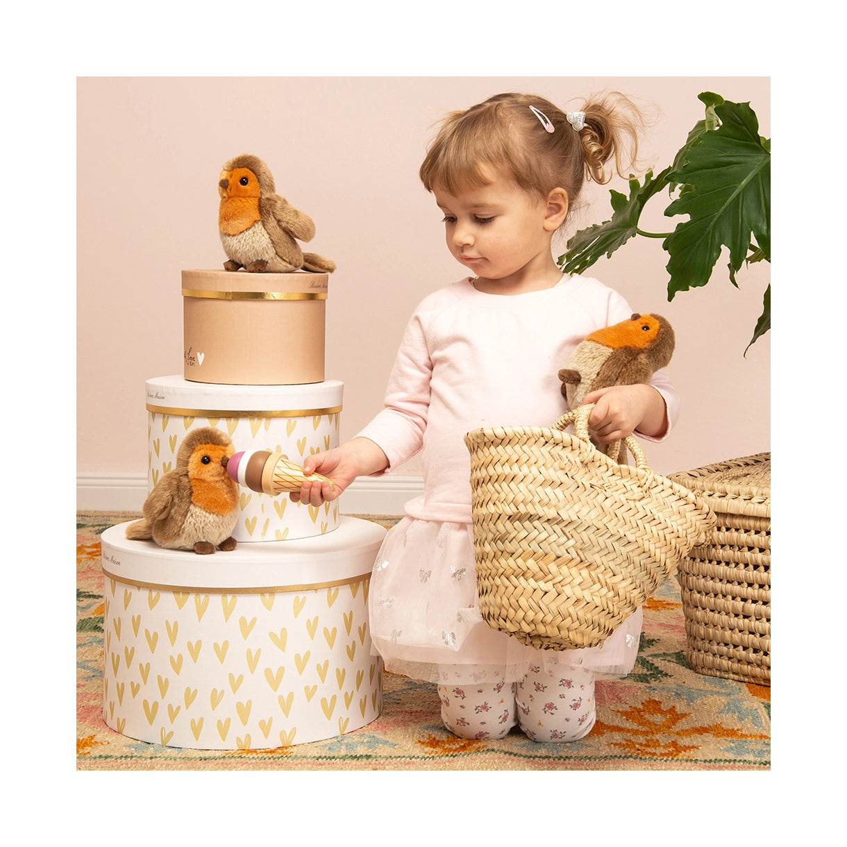 Teddy Hermann - Rødkælk 15 cm - Bamse