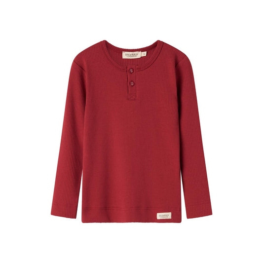 Tee LS, T-shirt - Hibiscus Red