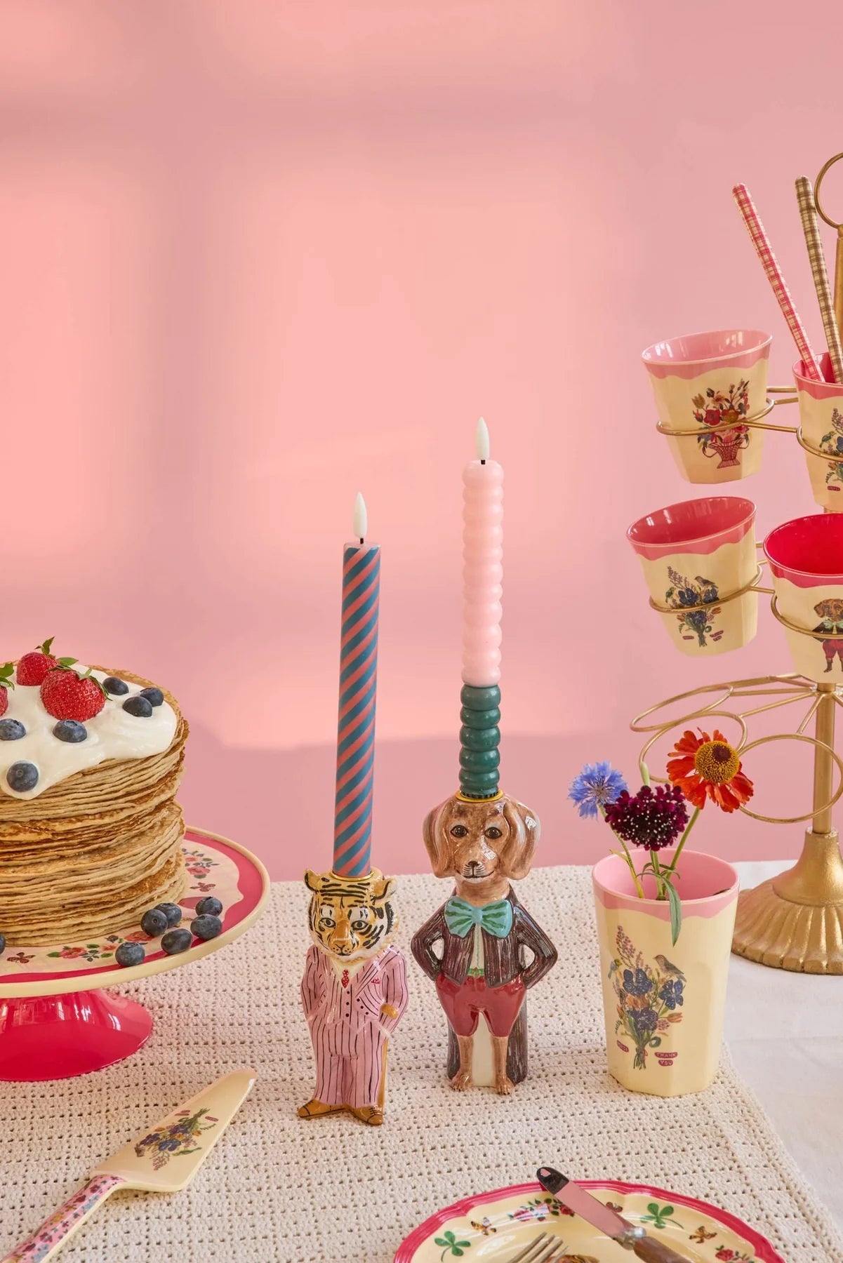 Hund Keramik Lysestage - Brun - Nathalie Lété