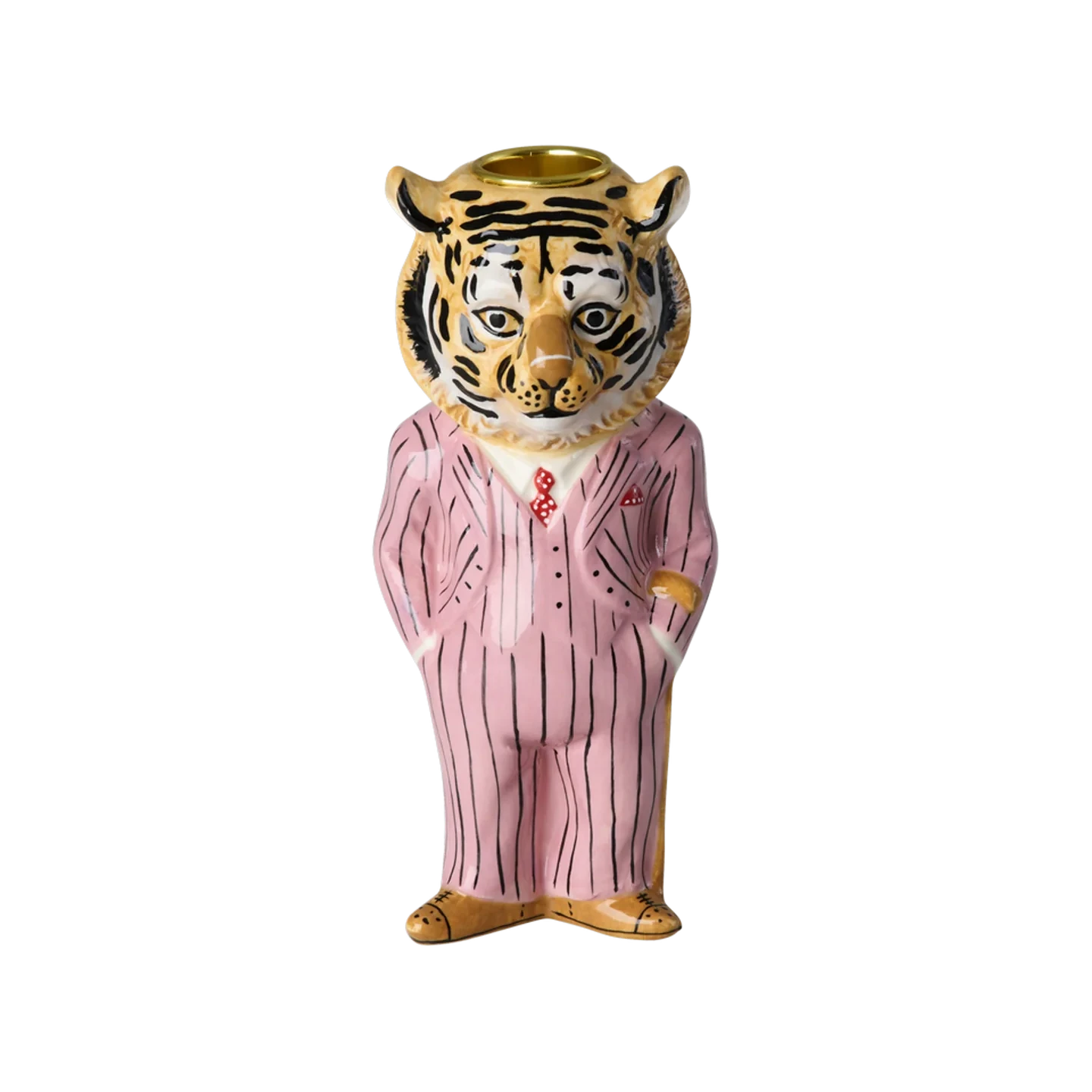 Tiger Keramik Lysestage - Pink - Nathalie Lété