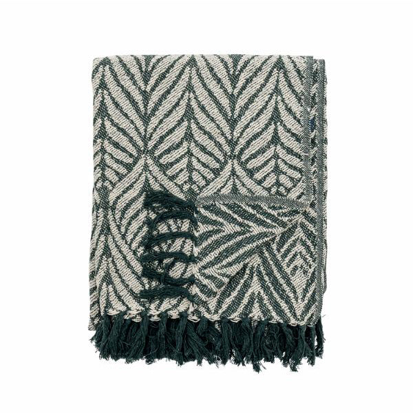 Ugento Plaid - Grøn - Genanvendt Bomuld - Bloomingville