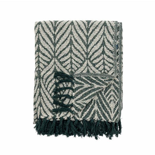 Ugento Plaid - Grøn - Genanvendt Bomuld - Bloomingville