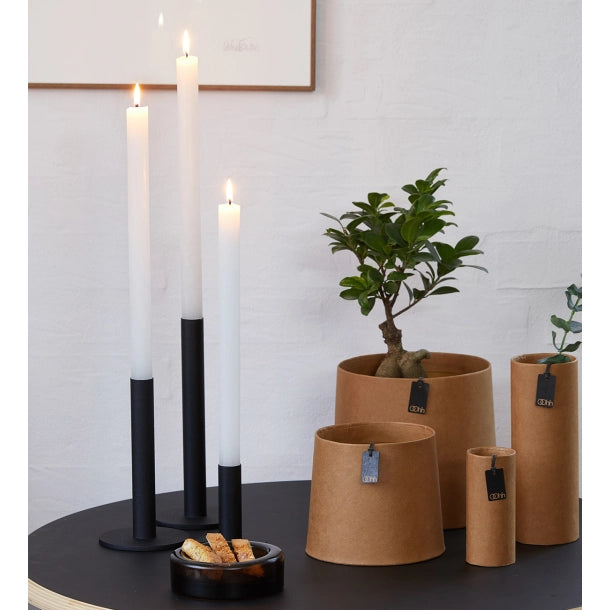 Vienna Taper Lysestage -  light brown - D8 x H9 cm