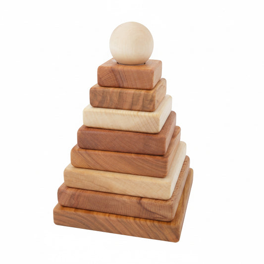 Wooden Story Pyramide - Natur Træ