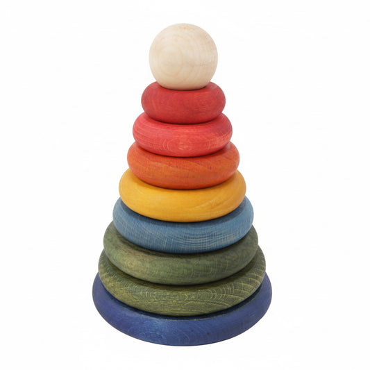 Wooden Story Stable Pyramide Rund - Rainbow Træ