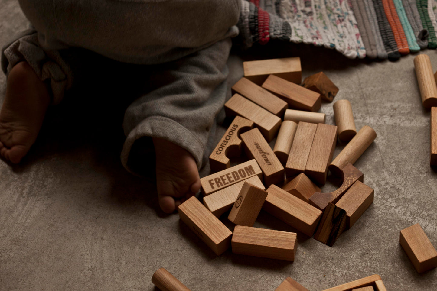 Wooden Story Træklodser i Bakke - Natur Træ