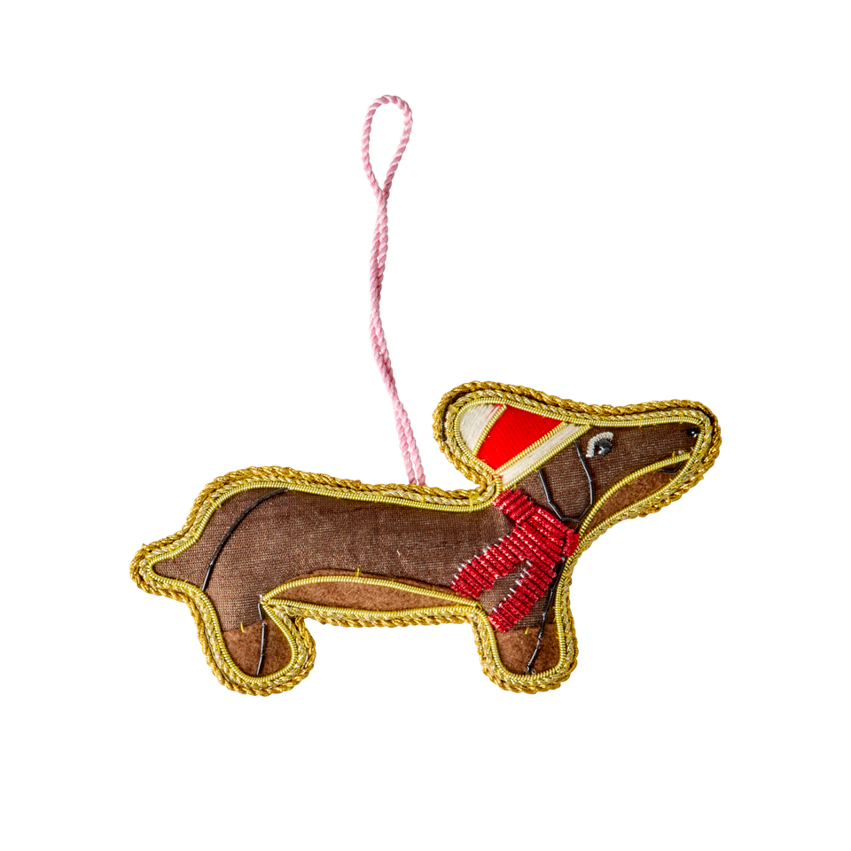 Hund Julepynt - Brun