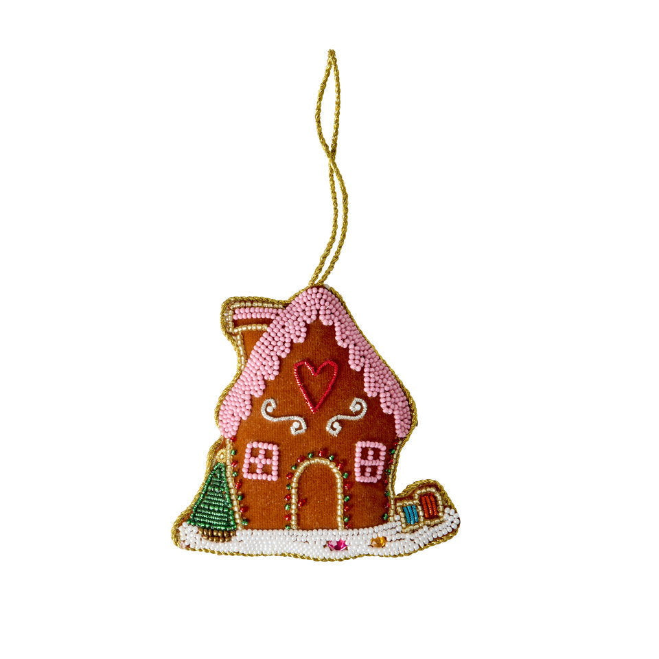 Honningkagehus Julepynt - Brun