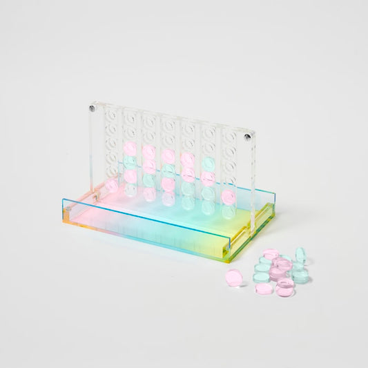 4 På Stribe - Lucite Mini 4 In A Row Aurora - SunnyLife