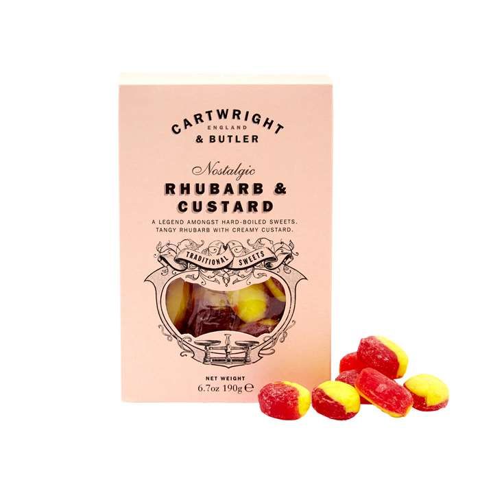 C&B - Rhubarb & Custard Sweets Carton - 190 g