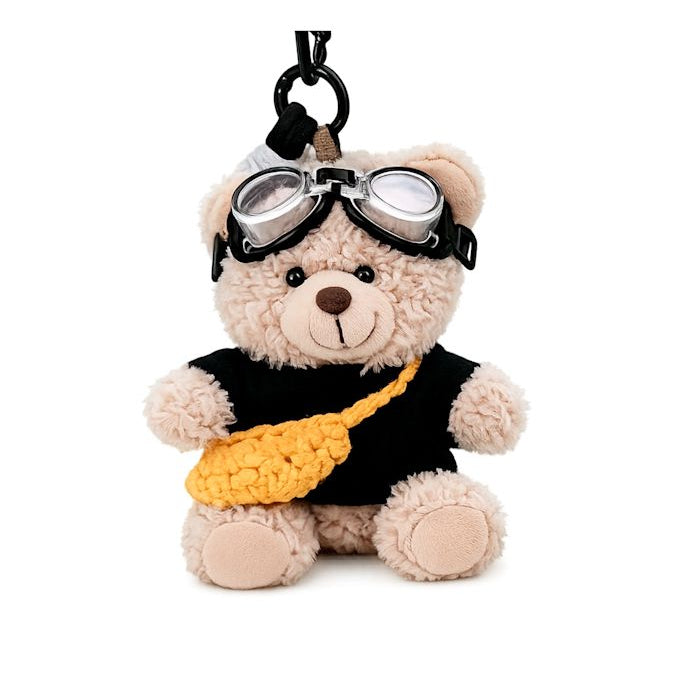 Mochi Nøglering - Sort - Bamse
