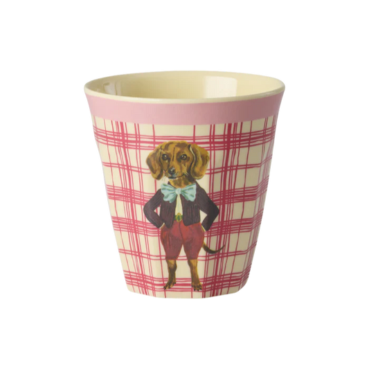 Rice Melamin Kids cup with Natalie Lété Print - Lyserød Hund 160ml