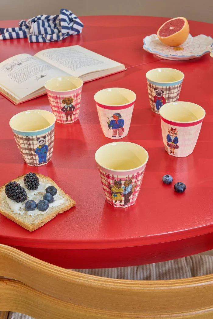Rice Melamin Kids cup with Natalie Lété Print - Lyserød Hund 160ml