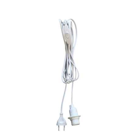 Ledning m. E14 fatning & afbryder
