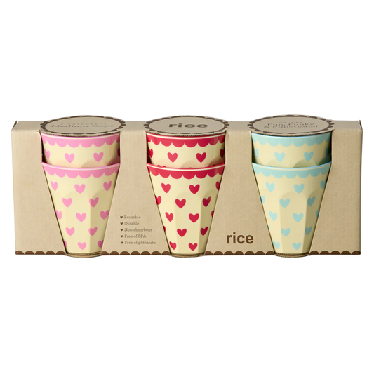 Melamine - Mellem Kop - Hjerter -  1 Styk