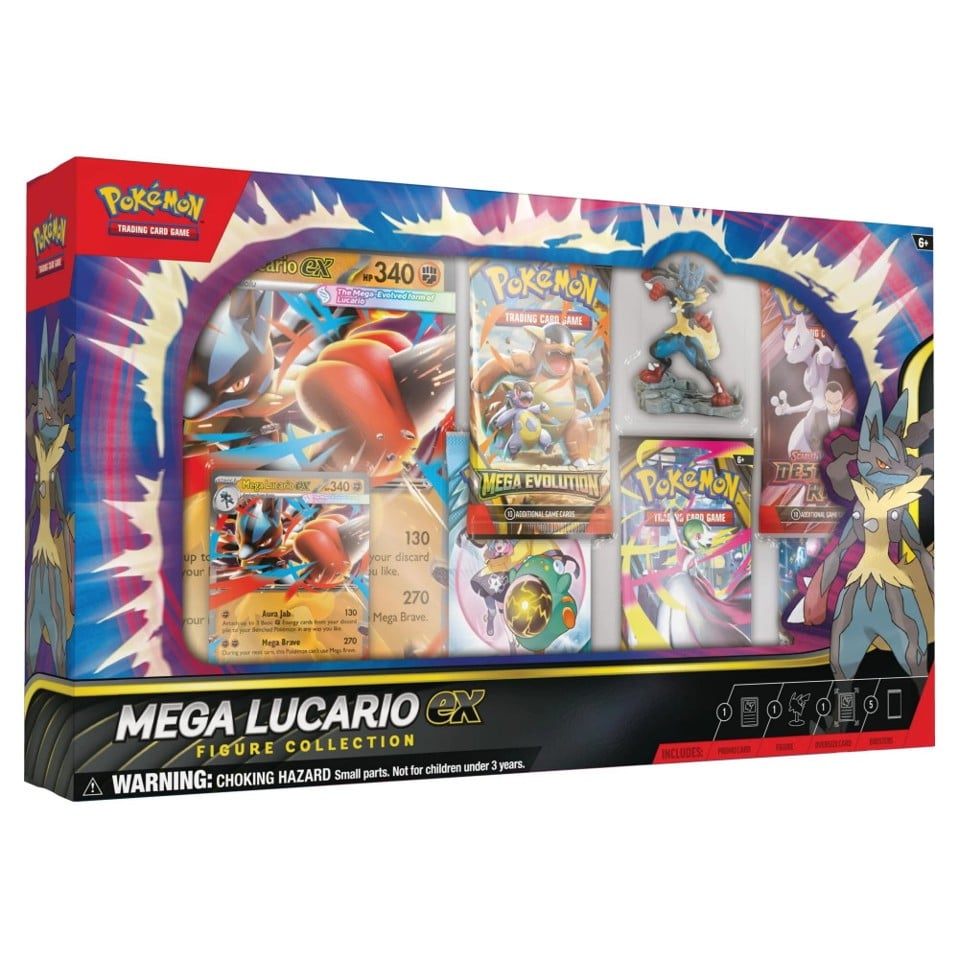 Pokemon ex Box: Mega Lucario ex Figure Collection (5 Boosters)