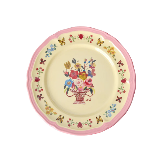 Rice Vintage Sidetallerken - Pink - Nathalie Lété Vol. 2 Print