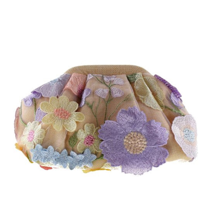 Amalie Taske - Beige/Fersken Multi - Blomster