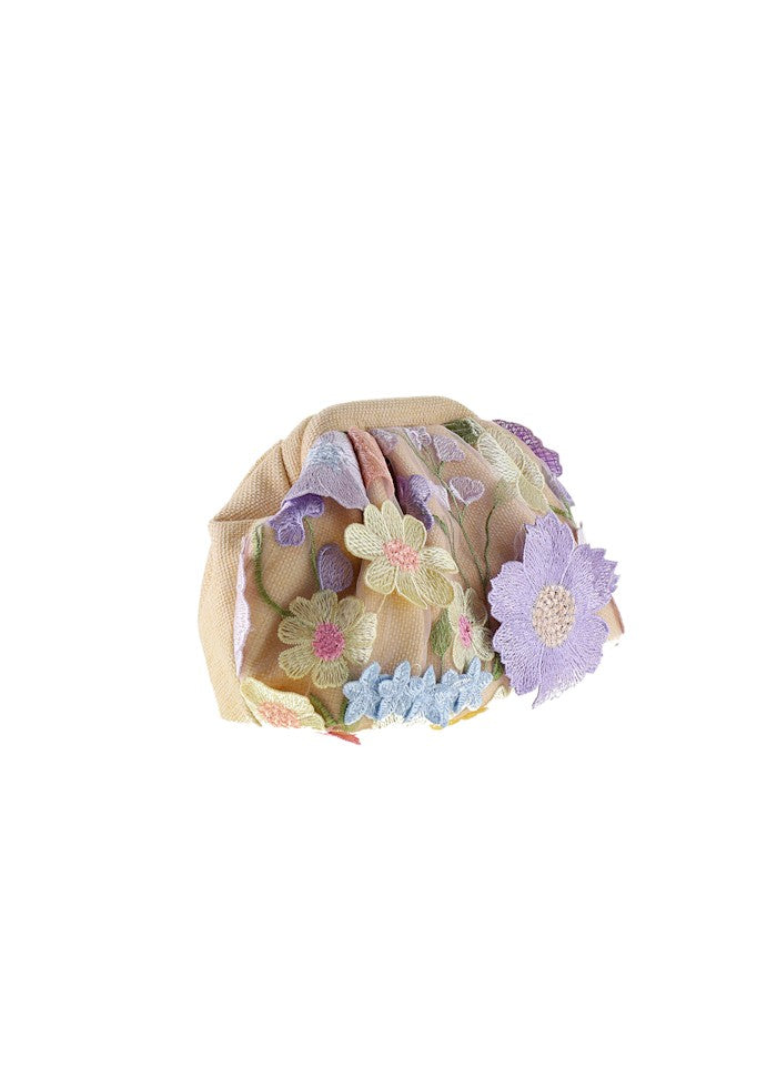 Amalie Taske - Beige/Fersken Multi - Blomster