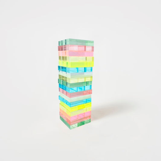 Klodsmajor Spil - Lucite Mini Jumbling Tower Aurora - SunnyLife